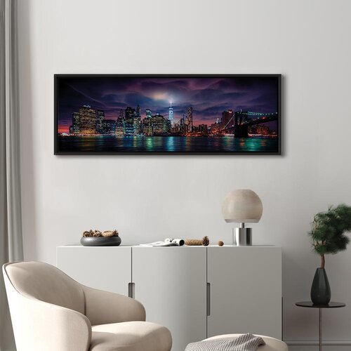 Schilderij - New York: Dark City