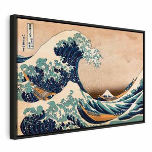 Schilderij - The Great Wave off Kanagawa (Reproduction)