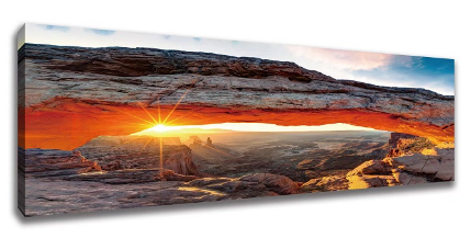 Schilderij Canvas Foto Ingelijst Moab Woestijn USA 120x40 cm afbeelding 1