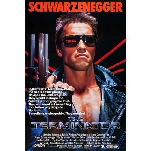 Karo-art Poster - Terminator, 1984, Originele Filmposter, Premium Print, Professioneel Fotopapier