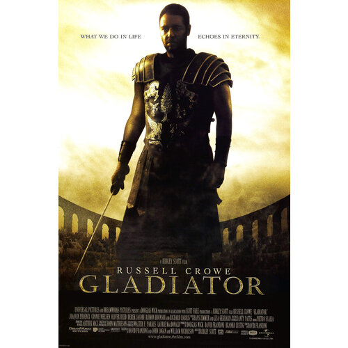 Karo-art Poster - Gladiator, 2000, Originele Filmposter, Premium Print, Professioneel Fotopapier
