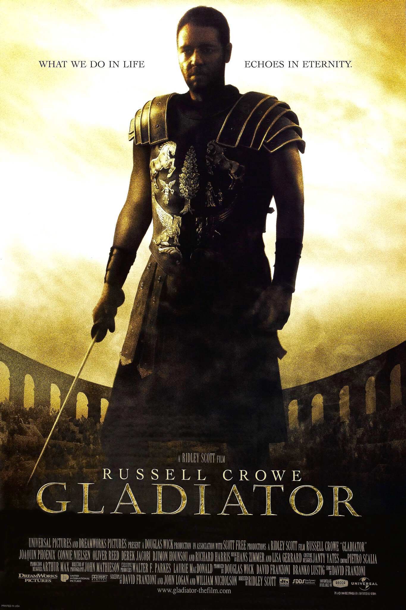 Poster - Gladiator, 2000, Originele Filmposter, Premium Print, Professioneel Fotopapier afbeelding