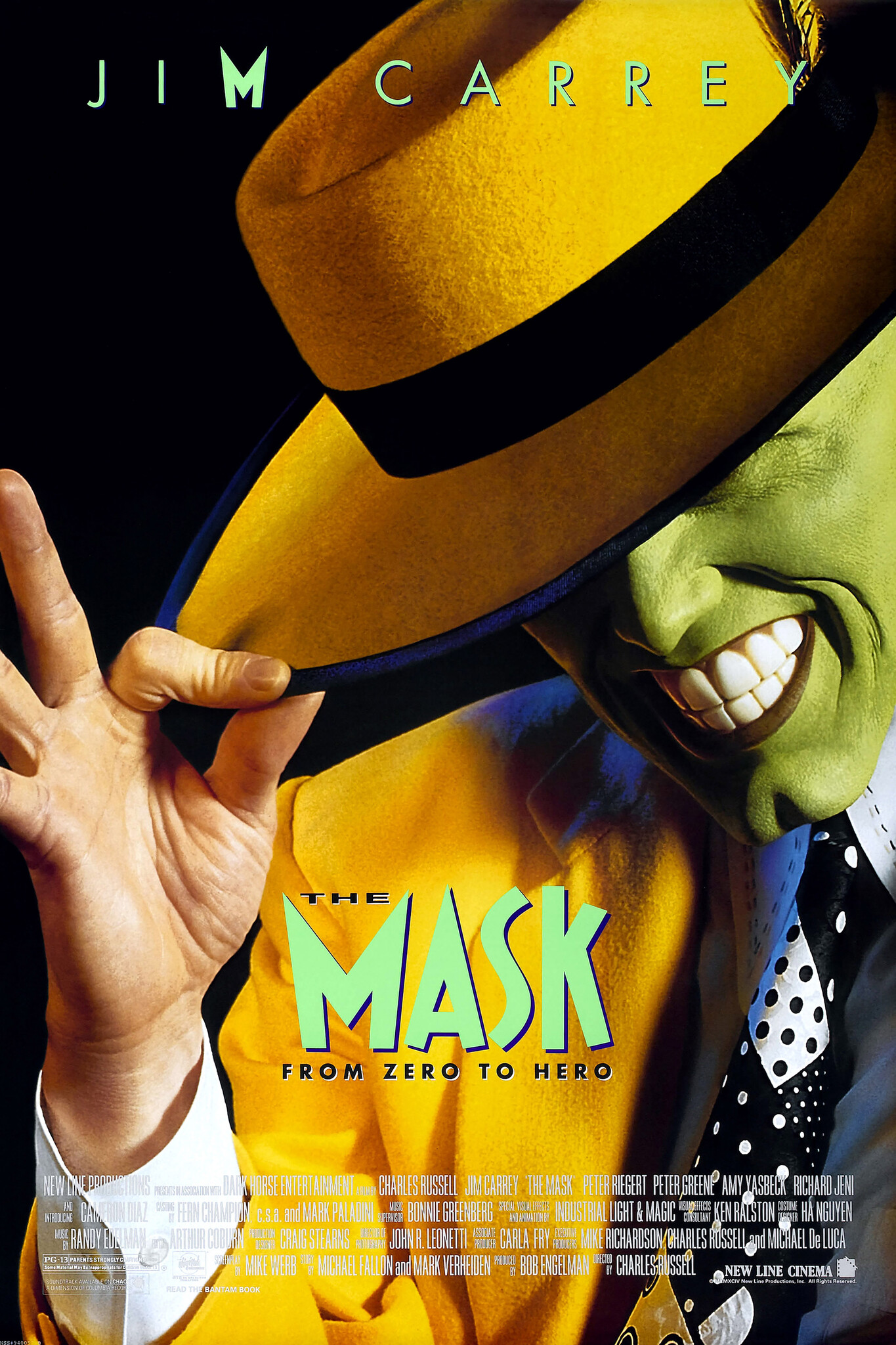 Poster-The Mask, 1994, Originele Filmposter, Premium Print, Professioneel Fotopapier afbeelding