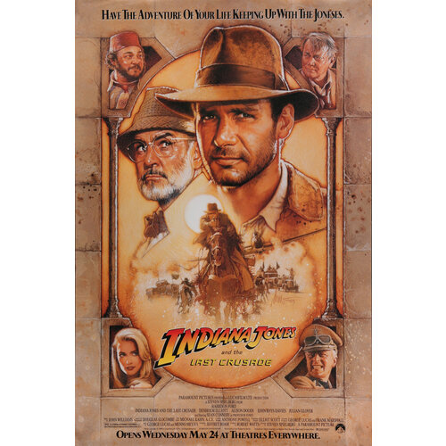 Poster-Indiana Jones and the last Crusade, 1989,Originele Filmposter, Premium Print, Professioneel Fotopapier