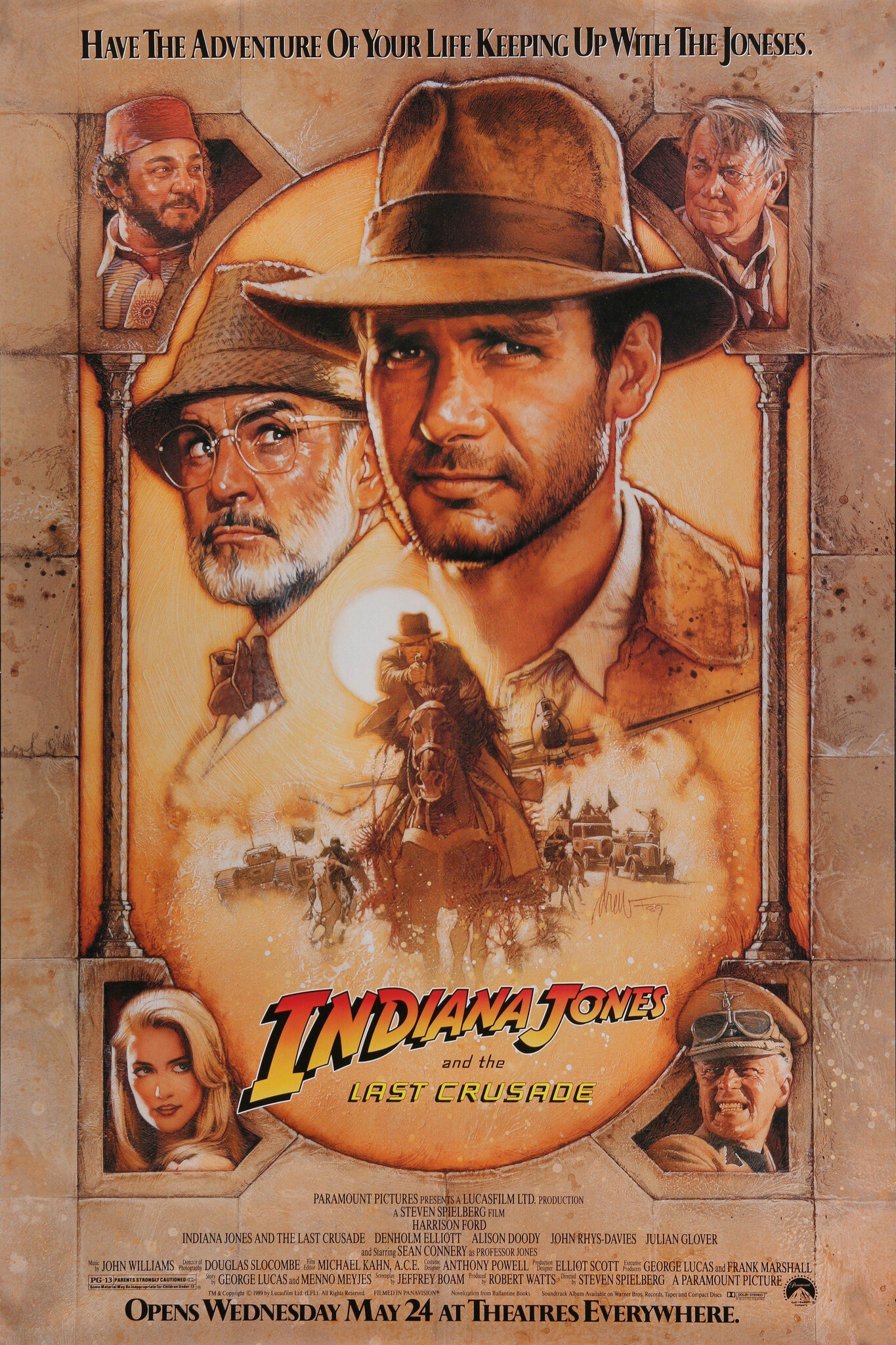 Poster-Indiana Jones and the last Crusade, 1989,Originele Filmposter, Premium Print, Professioneel F Poster-Indiana Jones and the last Crusade, 1989,Originele Filmposter, Premium Print, Professioneel F