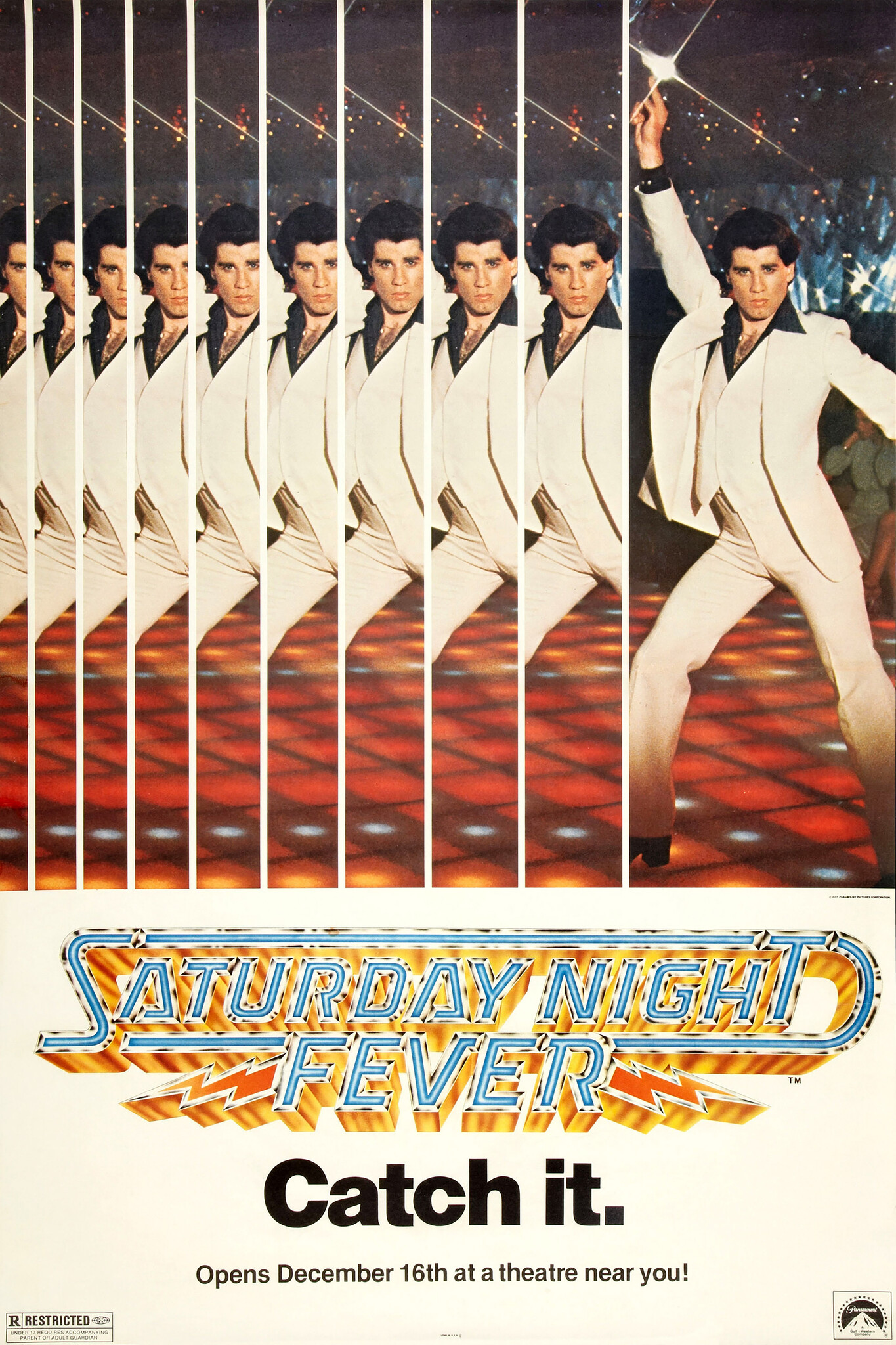 Poster- Saterday Night Fever,1977, Originele Filmposter, Premium Print, Professioneel Fotopapier afbeelding