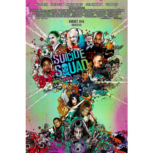 Karo-art Poster - Suicide Squad, 2016,  Originele Filmposter, Premium Print, Professioneel Fotopapier