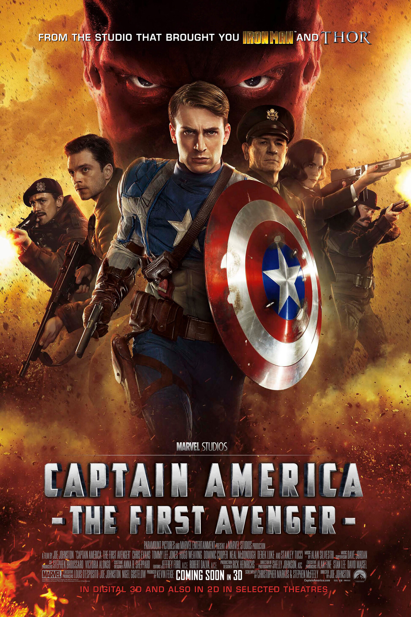 Poster- Captian America , Originele Filmposter, Premium Print, Professioneel Fotopapier afbeelding