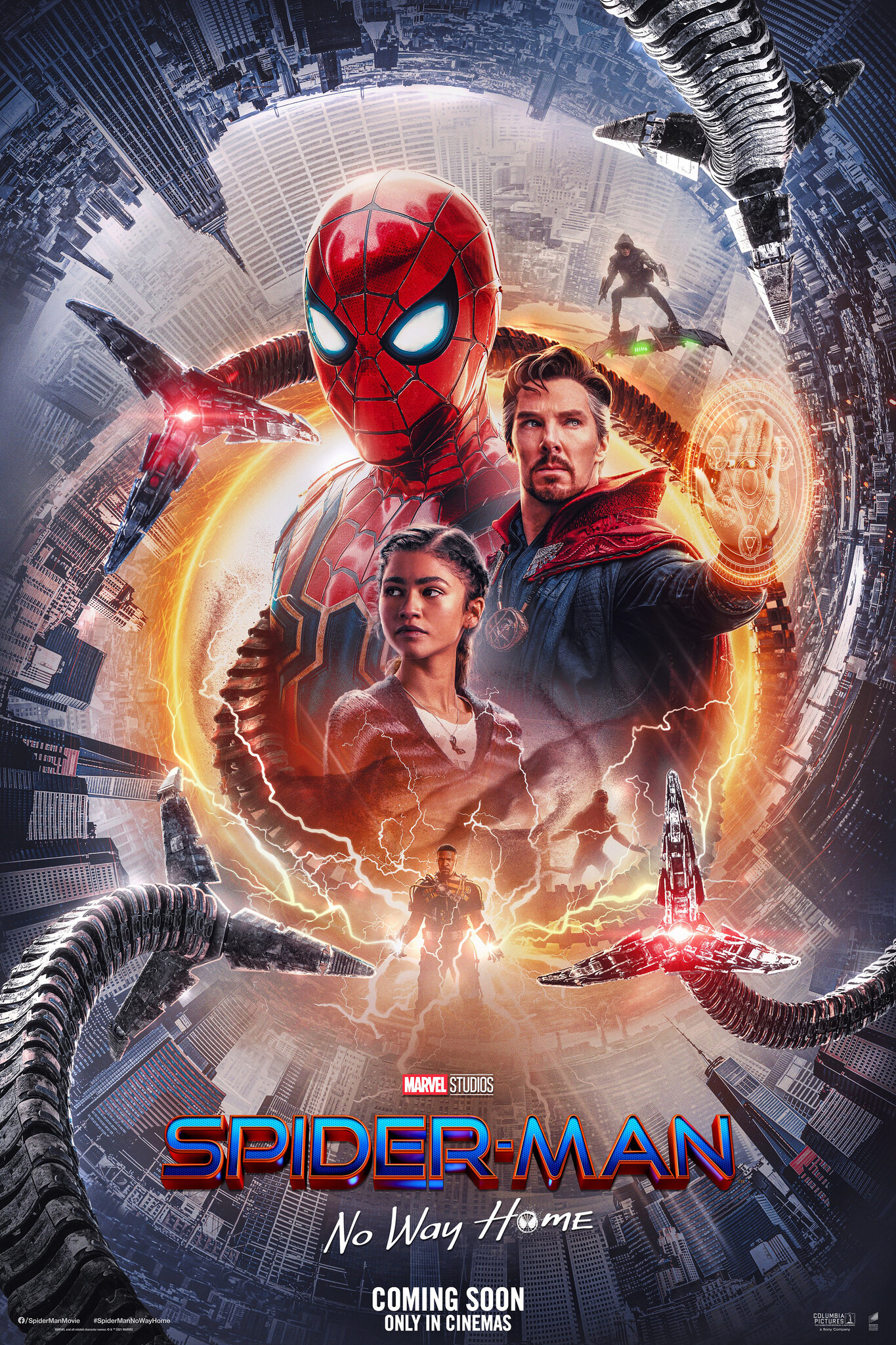 Poster- Spiderman - No Way Home, 2021, Originele Filmposter, Premium Print, Professioneel Fotopapier afbeelding