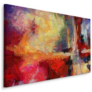 Schilderij - Hedendaagse Abstractie, Multikleur, Premium Print - 120x80cm Schilderij - Hedendaagse Abstractie, Multikleur, Premium Print - 120x80cm