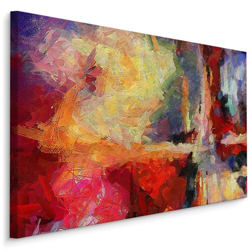 Schilderij - Hedendaagse Abstractie, Multikleur, Premium Print - 120x80cm