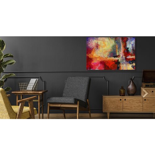 Schilderij - Hedendaagse Abstractie, Multikleur, Premium Print - 120x80cm