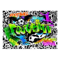 Fotobehang - Football Graffiti, voetbal - 350x245cm Fotobehang - Football Graffiti, voetbal - 350x245cm