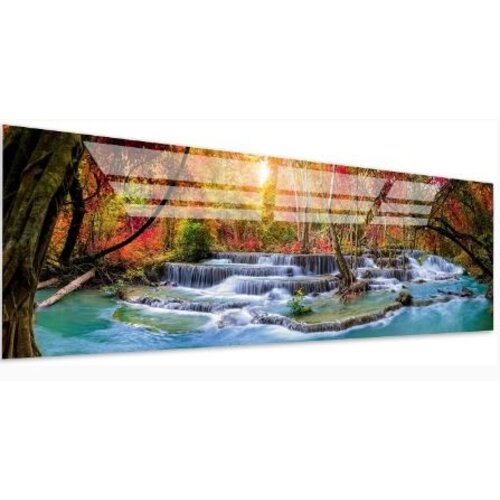 Acrylglas Schilderij - Waterval - 90x60cm