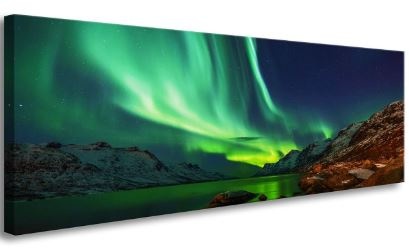 Karo-art Schilderij Noorderlicht, 120x40 cm