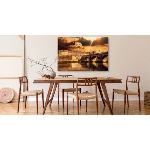 Schilderij - Prachtig zicht op het oude Rome, Italië, Premium Print - 70x50 cm