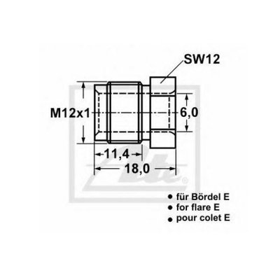 ATE Écrou de raccord conduite de frein