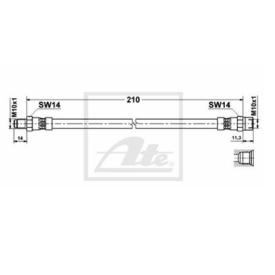 ATE Bremsschlauch hinten links