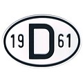 D-Schild Alu 1961