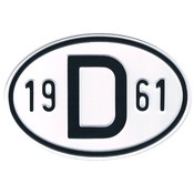 D-Schild Alu 1961