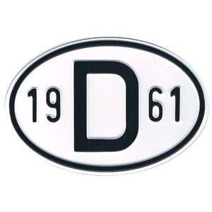 D-Schild Alu 1961