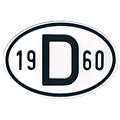 D-Schild Alu 1960