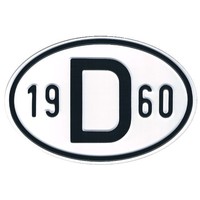 D-Schild Alu 1960