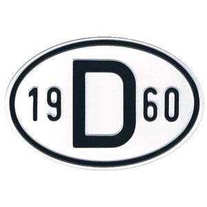 D-Schild Alu 1960