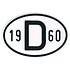 D-Schild Alu 1960