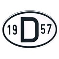 D-Schild Alu 1957