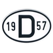 D-Schild Alu 1957