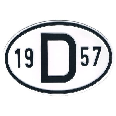 D-Schild Alu 1957