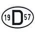 D-Schild Alu 1957