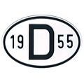 D-Schild Alu 1955