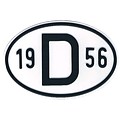 D-Schild Alu 1956