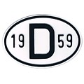 D-Schild Alu 1959