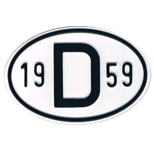 D-Schild Alu 1959