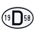 D-Schild Alu 1958