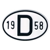 D-Schild Alu 1958
