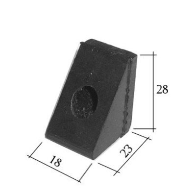 Rubber buffers (wedge) hood