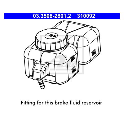 Rep. Set remvloeistofreservoir