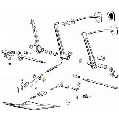 Cuff pedal shaft