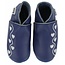 Oxxy babyslofjes blauw met zilveren hartjes