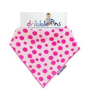 Dribble Ons Bandana slab roze stippen