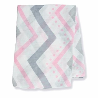 Lulujo swaddle hydrofieldoek bamboo Pink Chevron