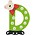 Playshoes houten letter D