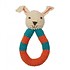 Peppa rammelaar bio katoen Rabbit Red Blue