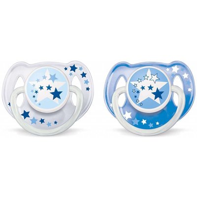 B Grade: Philips avent fopspeen 6-18m - Blauw/wit - 2 stuks