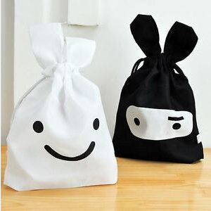 Konijn  tasje klein 34x12 cm