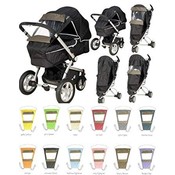 Playshoes zonnescherm  buggy/kinderwagen  grijs/zwart met kijkscherm